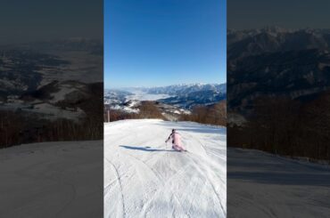 GALA湯沢のおすすめコース「グルノーブル」でのカービングターン！森田優香#shorts #skiing #carving