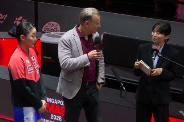 【インタビュー】張本美和 日本人対決に勝利しベスト8に進出！「頭を使って、足を動かして頑張れた」｜WTTシンガポールスマッシュ2026 女子シングルス3回戦