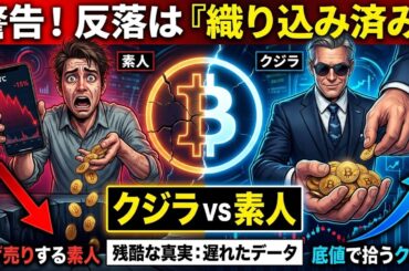 【仮想通貨 ビットコイン】警告！反落は「織り込み済み」遅れたデータで投げ売りする素人と、底値で拾うクジラの残酷な真実（朝活2081）