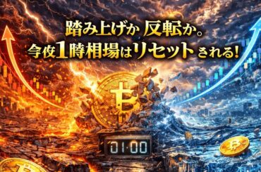 踏み上げか反転か...今夜1時 相場はリセットされる。