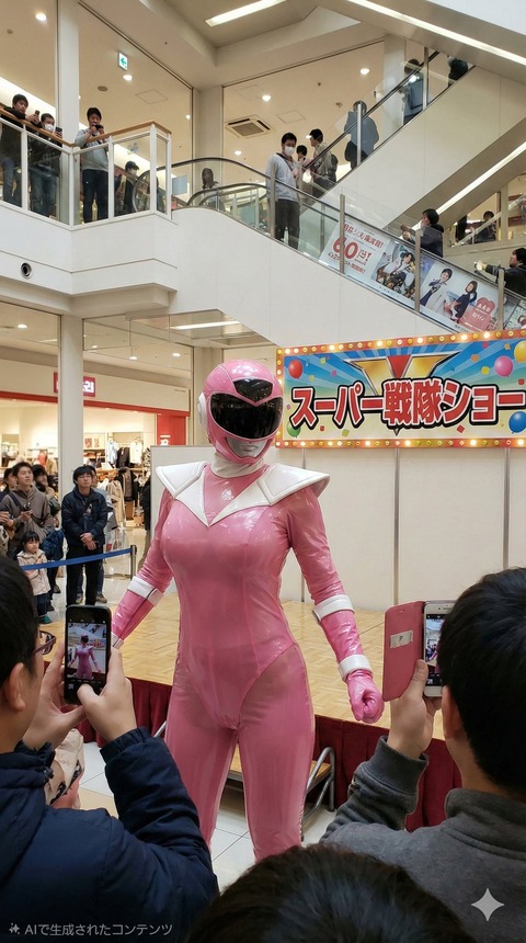 【画像】なぜかお父さんに大人気のスーパー戦隊ショーが見つかるｗｗｗｗｗｗｗｗｗ