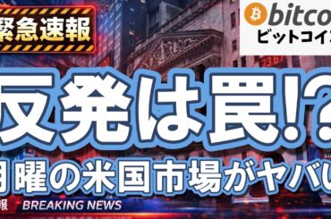 【緊急警告】月曜日の米国市場オープンで絶望になる！？週末のビットコイン反発はクジラの罠かも！（朝活2083）