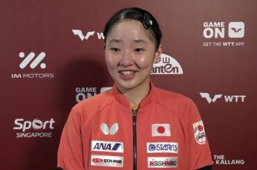 【インタビュー】張本美和 女子ダブルスで日本人初優勝の快挙！「早田選手と（WTTでは）初めての大会で優勝できたのでうれしいです」｜WTTシンガポールスマッシュ2026