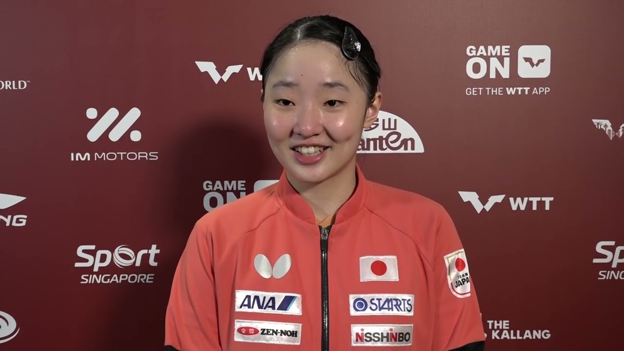 【インタビュー】張本美和 女子ダブルスで日本人初優勝の快挙！「早田選手と（WTTでは）初めての大会で優勝できたのでうれしいです」｜WTTシンガポールスマッシュ2026