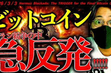 ビットコイン急騰。ホルムズ海峡封鎖の中、何が起きた？トランプ大統領はイラン戦争長期化示唆！最新ドル建てチャート分析！【OIL vs BITCOIN】