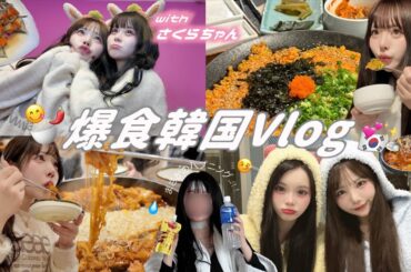 【vlog】まさかのハプニングが…⁉️さくらちゃんと2泊3日の韓国爆食旅🇰🇷✨