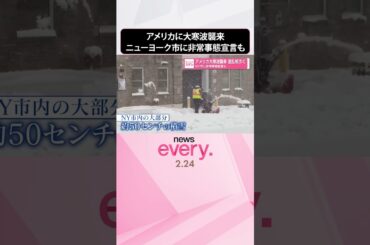 【アメリカ】NY市に非常事態宣言も  大寒波襲来  混乱相次ぐ  #shorts