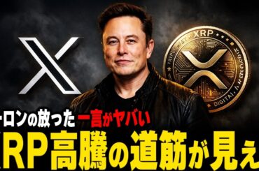 🚨XRP(リップル)🚨イーロンの放った一言でXRP急騰予言か？【暗号資産　最新情報】