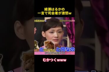 綾瀬はるかの一言で司会者が激怒w #funny  #芸人 #お笑い #面白い #綾瀬はるか