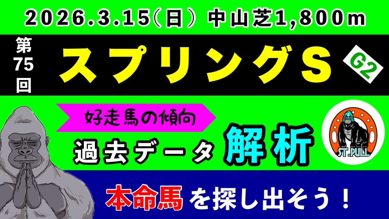 【スプリングステークス2026】過去データ9項目解析!!(競馬予想) 【スプリングステークス2026】過去データ9項目解析!!(競馬予想)