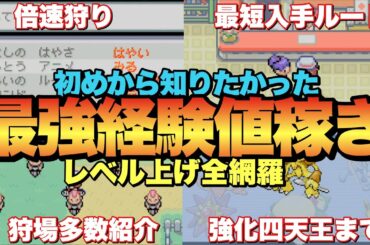 【ポケモンFRLG】序盤から最終まで段階別オススメ経験値稼ぎ！設定方法でレベル上げが倍変わる！