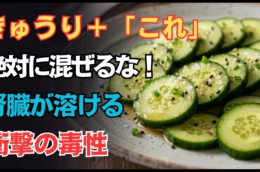 【警告】きゅうりと「ある物」を混ぜると腎臓がボロボロに！？絶対に避けたい最悪の食べ合わせTOP3｜血
