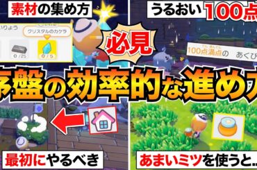 【ぽこあポケモン】序盤の効率的な進め方&大事なポイントを解説/うるおい/素材の集め方/ポケセン建て直しなど【初心者必見】