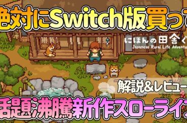 【にほんの田舎ぐらし/Switch】やめ時が見つからない！100時間超の大ボリューム新作生活シム【解説＆レビュー】