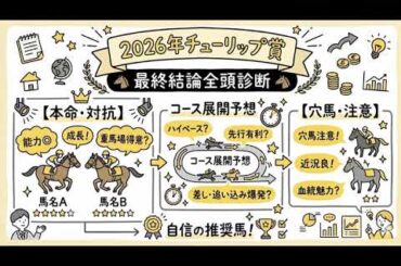 【競馬予想】チューリップ賞2026｜桜花賞へ直結！本命＆穴馬を徹底解説