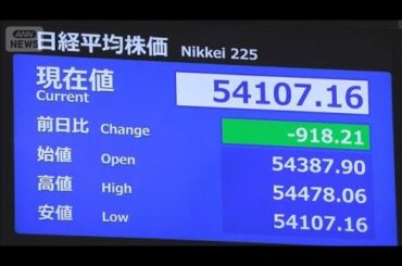 【速報】日経平均株価 下落して取引開始　原油先物価格が再び上昇 企業利益の圧迫懸念(2026年3月12日)