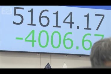 売りが売り呼び4000円超値下がり…原油急騰で日経平均株価急落　日本経済に懸念(2026年3月9日)
