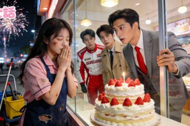 【日本語吹き替え版】ケーキも買えない貧しい少女が、店の窓の前で願い事――だがその姿に3人のCEOが一目惚れ!?そのまま彼女を家へ連れ帰り、溺愛生活が始まる！#短編ドラマ #中国ドラマ #ショートドラマ