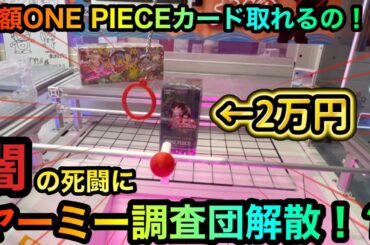 【クレーンゲーム】闇のONE PIECEカードBOXの死闘！攻略できるのか！？【ゲームセンター】