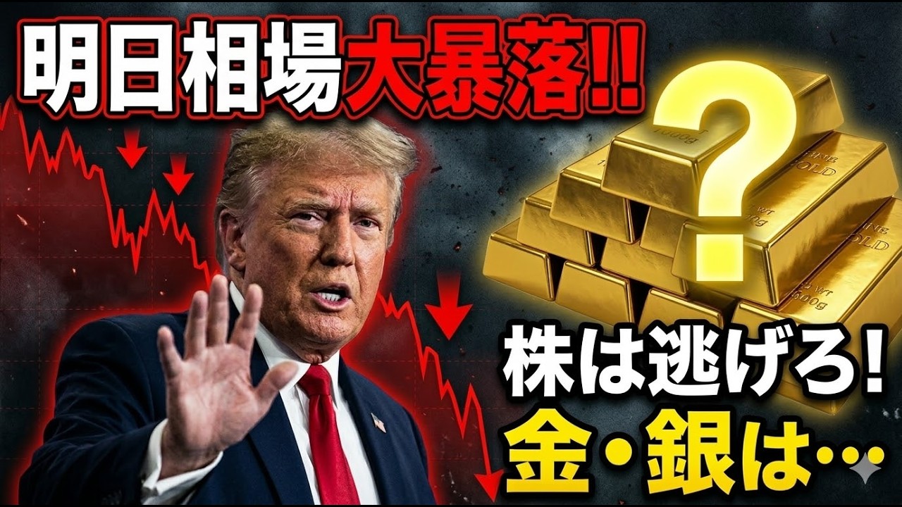 【緊急事態】明日、歴史的な大暴落が来ます。トランプの標的と「金・銀・株」の最終シナリオ! 【緊急事態】明日、歴史的な大暴落が来ます。トランプの標的と「金・銀・株」の最終シナリオ!