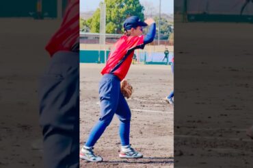 村林乙葉選手　タカギ北九州ウォーターウェーブ　サード守備ルーティン　熊野オープン2026.3  #女子ソフトボール  #村林乙葉　#softball