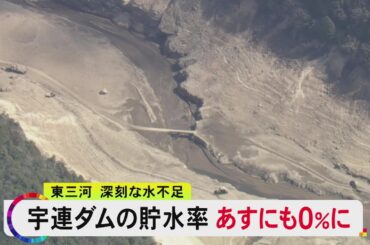 17日にも“貯水率0％”に…豊川用水の水源の1つ『宇連ダム』利用する5市が深夜から早朝の水道使用自粛呼びかけへ