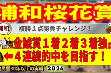 浦和桜花賞2026競馬予想🔥9連続G1的中男の本命馬は！？