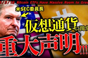【重要】激震！米SEC委員長が重大声明。ビットコインETFはまだまだ資金流入可能！？最新ドル建てチャート分析【Bitcoin ETFs Have Massive Room to Grow!】