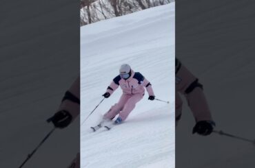 ゆったりカービングターン！森田優香#shorts #skiing #carving