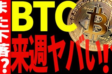 ビットコイン来週ヤバい⁉なぜ下落が止まらない？今後の戦略を共有！【仮想通貨】