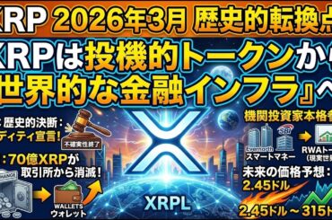 【XRP大転換】2026年3月、リップルに起きた衝撃の真実！SECの歴史的決断と機関投資家の秘密の動きを完全解説【仮想通貨/暗号資産】