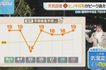 佐藤菜乃花気象予報士のお天気情報　バリはやッ!　3月23日