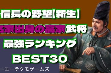 「名家出身の高家武将」最強ランキングBEST30【信長の野望・新生】
