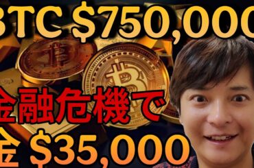ビットコイン 750,000ドル(1.2億円)、金35,000ドルへ？金融危機で世界が変わる。