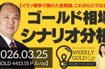 【イラン戦争で崩れた金相場、これからどうなる？】ゴールド相場シナリオ分析（マーケットエッジ代表 小菅努さん） [ウィークリーゴールド]
