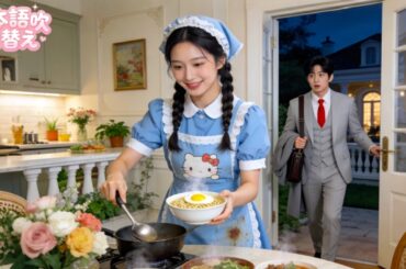 誰も深夜まで残業するCEOを気にかけなかった。ただ一人、貧しい少女だけが料理を作り、彼の帰りを待っていた！恋の味！#ショートドラマ #短編ドラマ #drama #ceo