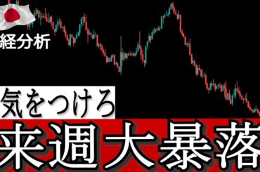 【来週の展望】日経平均はこのまま大暴落の可能性❗この動画を見て来週に備えろ❗【株分析】