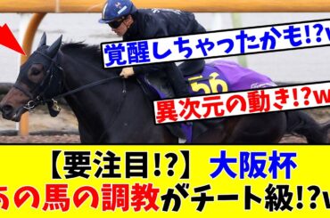【大阪杯】【要注目!?】あの馬の調教がチート級!?www