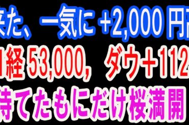 4/1【株式速報】ＮＹで急展開。ダウ、ナス、日経、大幅高。今後はＰＵＴ作戦へ。会員希望は0120-700-888