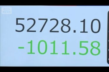日経平均株価 1000円超下落　トランプ大統領演説受け(2026年4月2日)