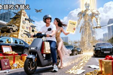 【日本語吹き替え】電動バイクに乗る貧乏青年の正体は、伝説の超級兵王！美女令嬢が一目でその凄さを見抜き、千億の持参金を抱えて「結婚してください！」と迫る！