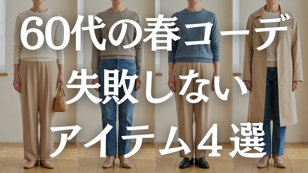 【60代の春服】何を着るか迷う…を解決する!本当に使える大人の正解アイテム4選 【60代の春服】何を着るか迷う…を解決する!本当に使える大人の正解アイテム4選