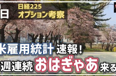 【日経225オプション考察】4/6 米雇用統計速報！ 週末地政学悪化で6週連続のおはぎゃあ展開あるのか!?