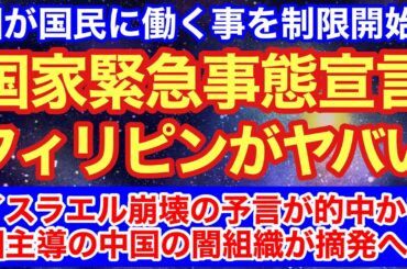 フィリピン緊急事態宣言！ホルムズ海峡封鎖、イスラエル崩壊の聖書の予兆、中国の犯罪帝国〜世界同時危機の裏側を全部暴く〜