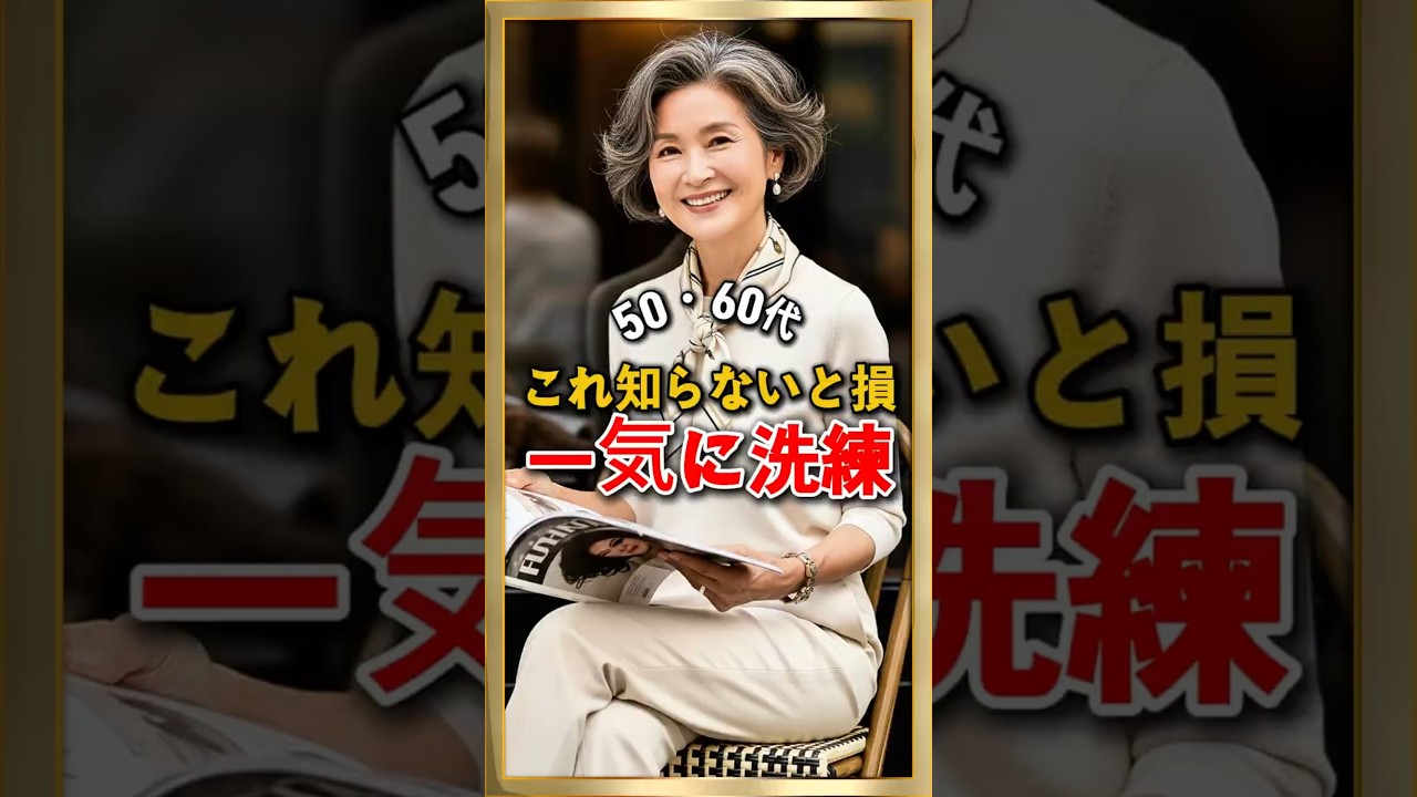 50・60代 これだけで一気に洗練されます 50・60代 これだけで一気に洗練されます