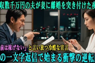 年収数千万円の夫が離婚宣言「お前は稼げない」…妻の一文字返信で始まった衝撃の逆転劇