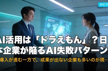 AI活用は「ドラえもん」？日本企業が陥るAI失敗パターン
