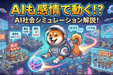 社会シミュレーションでAIが人間みたいになっちゃったワン！