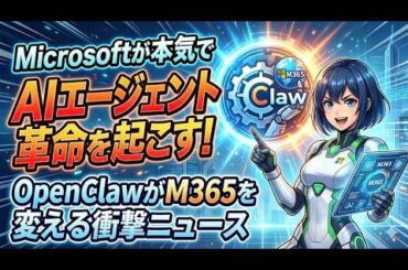 Microsoftが本気でAIエージェント革命を起こす！OpenClawがM365を変える衝撃ニュース