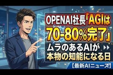 OpenAI社長「AGIは70-80%完了」→ムラのあるAIが本物の知能になる日